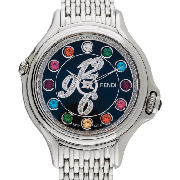 Fendi Accessories - FENDI Stainless Steel Topaz DIAMOND Crazy Carats Watch